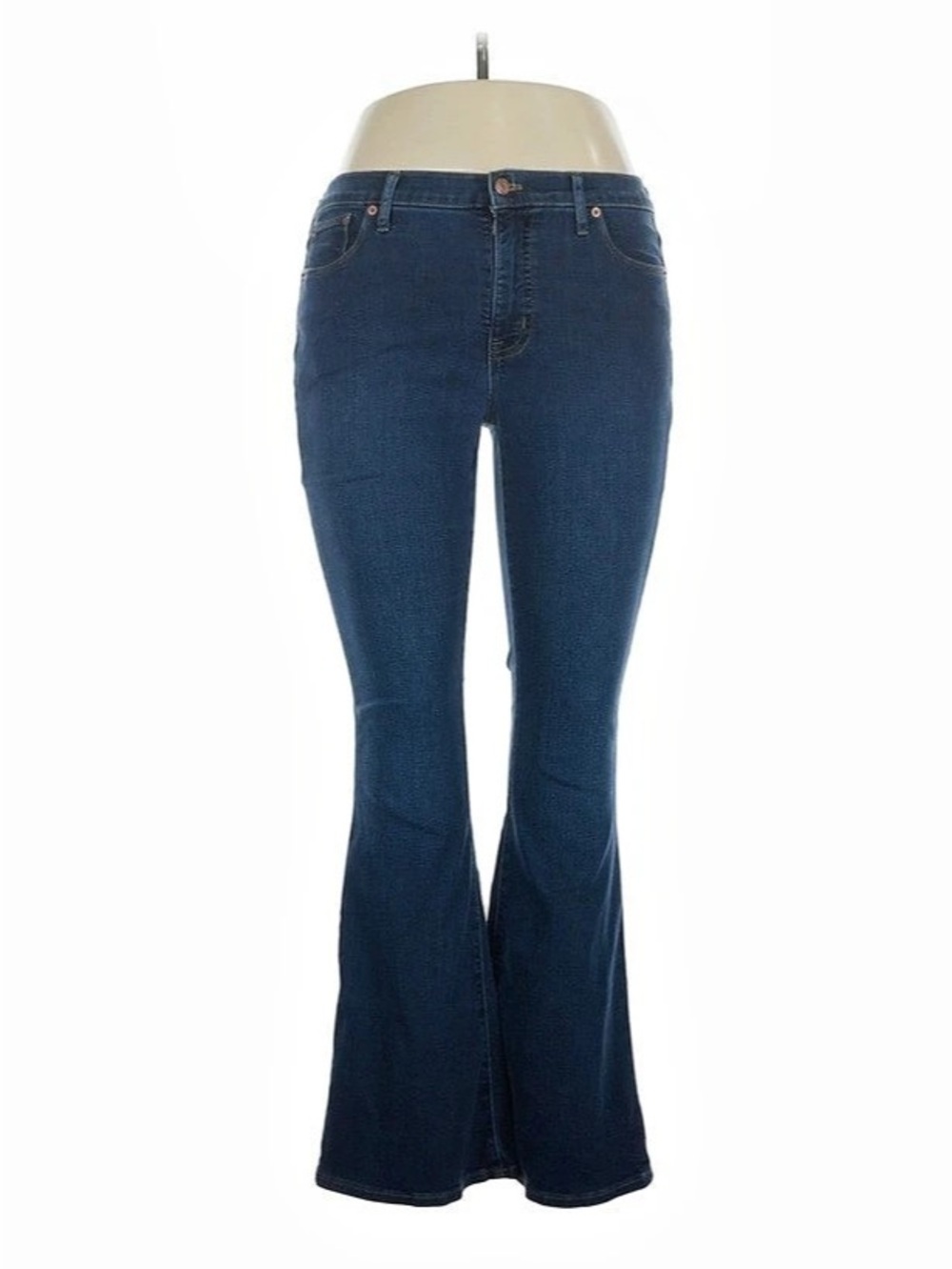 J.Crew Full Length Flare Jeans Blue Waist 28 Like New - Picture 2 of 8